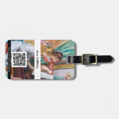Renoir - Jonge meisjes bij de Piano - QR-code Bagagelabel (Voorkant horizontaal)