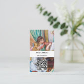 Renoir - Jonge meisjes bij de Piano - QR-code Visitekaartje (Staand voorkant)
