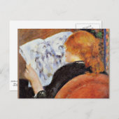 Renoir - Jonge vrouw die leest... Briefkaart (Voorkant / Achterkant)