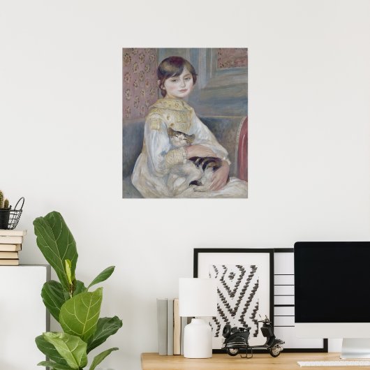 Renoir - Kind met kat Fine Art Poster (Thuiskantoor)