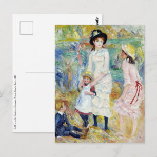 Renoir - Kinderen op de Seashore, Guernsey Briefkaart