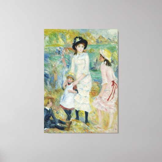  Renoir Kinderen op de Seashore Guernsey Canvas Afdruk (Voorkant)