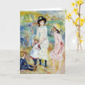 Renoir - Kinderen op de Seashore, Guernsey Kaart (Gele Bloem)