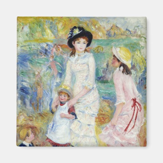 Renoir - Kinderen op de Seashore, Guernsey Magneet (Voorkant)