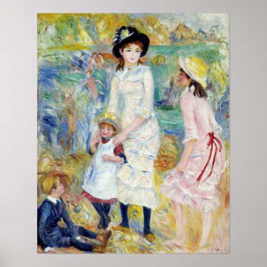 Renoir - Kinderen op de Seashore, Guernsey Poster (Voorkant)