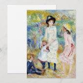 Renoir - Kinderen op de zeekust, Guernsey Bedankkaart (Voorkant / Achterkant)