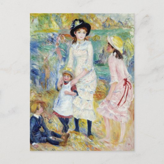 Renoir - Kinderen op de zeekust, Guernsey Briefkaart (Voorkant)