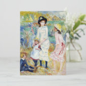 Renoir - Kinderen op het strand, Guernsey Bedankkaart (Staand voorkant)