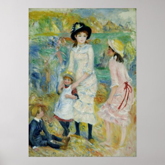 Renoir - Kinderen op het strand, Guernsey Poster (Voorkant)