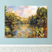 Renoir - Lakeside, landschapsschilderij Canvas Afdruk (Insitu (Houten vloer))