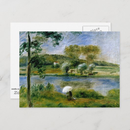 Renoir - Landschap, Banken van de rivier Briefkaart (Voorkant / Achterkant)