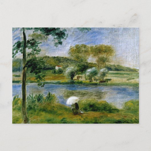 Renoir - Landschap, Banken van de rivier Briefkaart (Voorkant)
