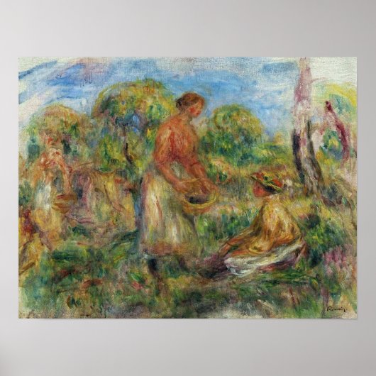 Renoir - Landschap met vrouwen 1918 Poster (Voorkant)
