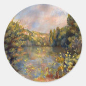 Renoir - Landschapsmeer Ronde Sticker (Voorkant)