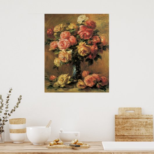 Renoir Les Rozen Fine Art Poster of Print (Keuken)