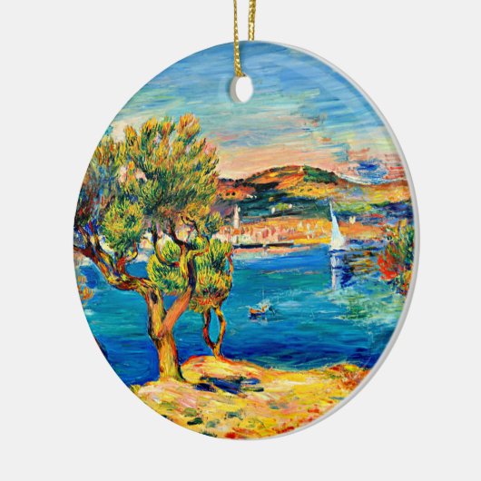 Renoir - L'Estaque, beroemd schilderij, Keramisch Ornament (Links)