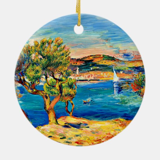 Renoir - L'Estaque, beroemd schilderij, Keramisch Ornament (Achterkant)