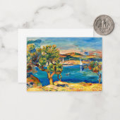 Renoir - L'Estaque, kunstschilderij Notitiekaartje (Voorkant / Achterkant in situ)