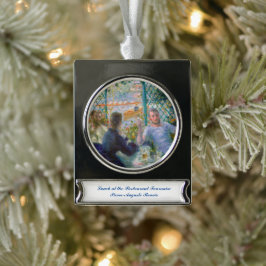 Renoir Lunch in Restaurant Fournaise Rowers Lunch Verzilverd Banner Ornament