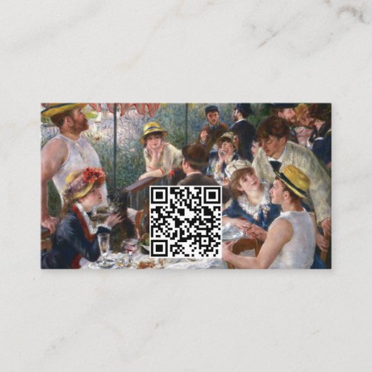 Renoir - Luncheon of Boating Party - QR-code Visitekaartje (Voorkant)