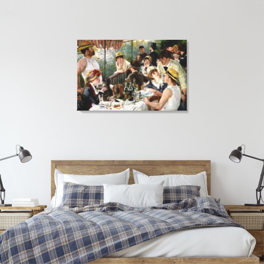 Renoir: Luncheon of the Boating Party Canvas Afdruk (Insitu (Slaapkamer))