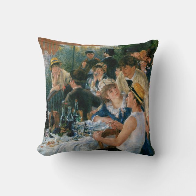 Renoir Luncheon of the Boating Party Fine Art Kussen (Voorkant)