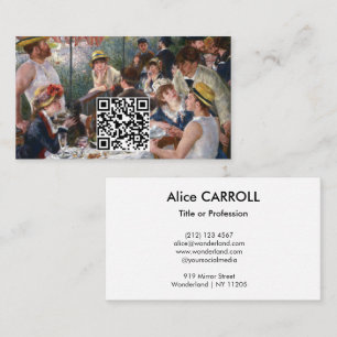 Renoir - Luncheon van de roeipartij - QR Code Visitekaartje