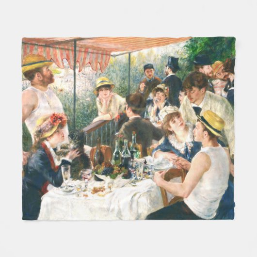 Renoir Luncheon van de strijdende partij Renoir Fleece Deken (Voorkant (Horizontaal))