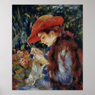 Renoir - Marie-Therese Durand-Ruel Sewing 1882 Poster