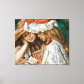 Renoir meesterwerk twee meisjes lezen canvas afdruk (Voorkant)