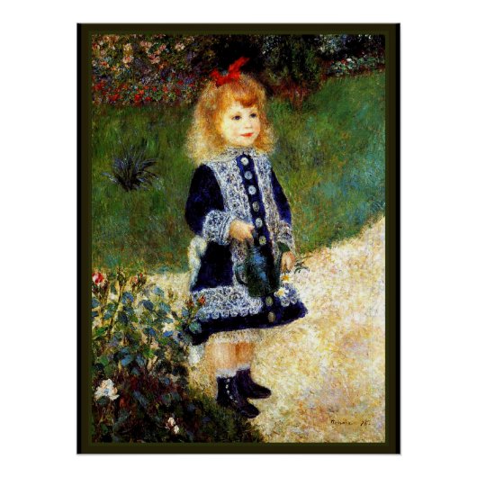 Renoir - Meisje met een gietkan Perfect Poster (Voorkant)