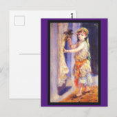 Renoir, meisje met een vogel. briefkaart (Voorkant / Achterkant)