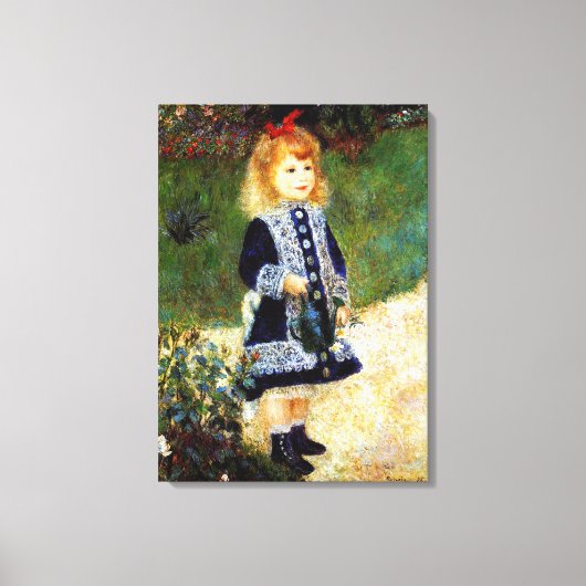 Renoir - Meisje met een waterbad Canvas Afdruk (Voorkant)