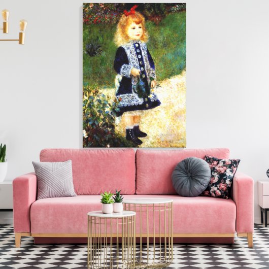 Renoir - Meisje met een waterbad Canvas Afdruk (Insitu (Woonkamer))