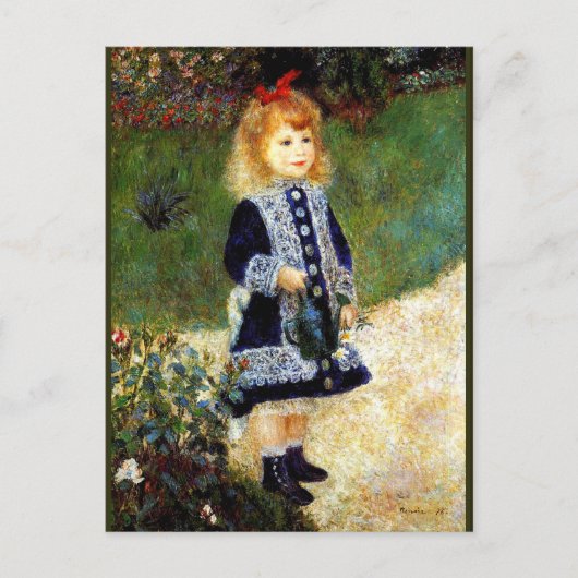 Renoir - Meisje met een waterblik, Briefkaart (Voorkant)