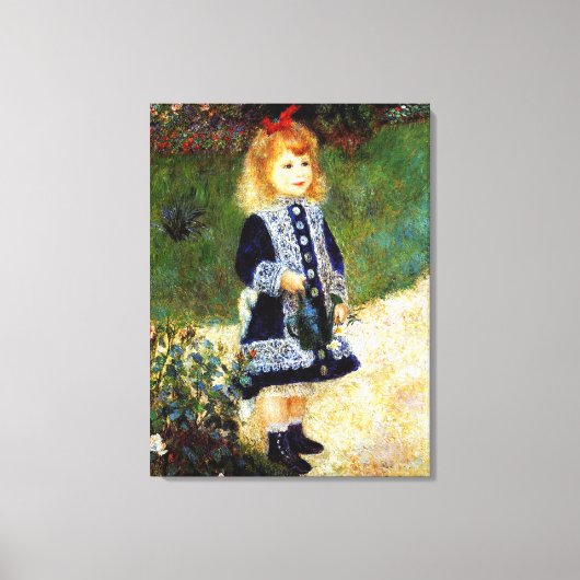 Renoir - Meisje met een waterblik, Canvas Afdruk (Voorkant)
