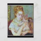 Renoir Meisje Met Kat Briefkaart (Voorkant)