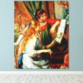 Renoir - Meisjes aan de piano Canvas Afdruk (Insitu (Houten vloer))