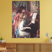 Renoir: Meisjes aan de Piano Canvas Afdruk (Insitu (Woonkamer))