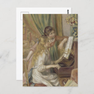Renoir - Meisjes aan de piano Fine Art Briefkaart