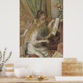 Renoir - Meisjes aan de piano Fine Art Poster (Keuken)
