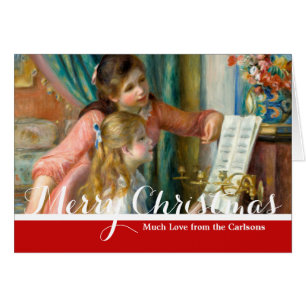 Renoir Meisjes aan de piano Kerstkaart