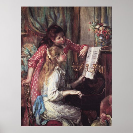 Renoir: Meisjes aan de Piano Poster (Voorkant)