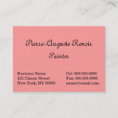 Renoir: Meisjes aan de Piano Visitekaartje (Achterkant)