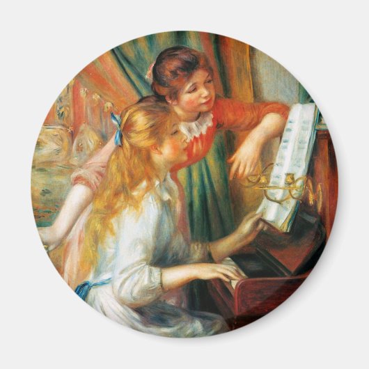 Renoir Meisjes bij de Piano Magnet (Voorkant)