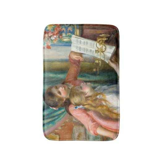 Renoir Meisjes bij het Piano Impressionisme Schild Badmat (Voorkant Verticaal)