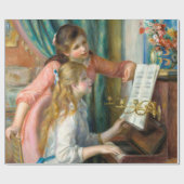 Renoir Meisjes bij het Piano Impressionisme Schild Cadeaupapier (Vlak)