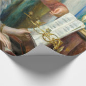 Renoir Meisjes bij het Piano Impressionisme Schild Cadeaupapier (Hoek)