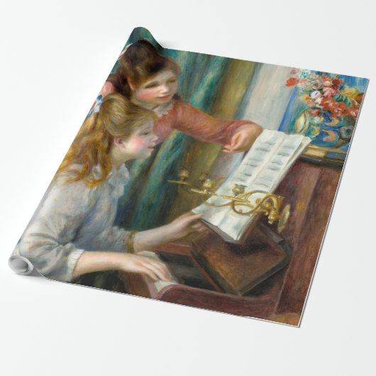 Renoir Meisjes bij het Piano Impressionisme Schild Cadeaupapier (Uitgerold)