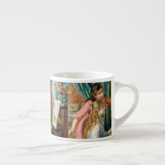 Renoir Meisjes bij het Piano Impressionisme Schild Espresso Kop (Rechts)